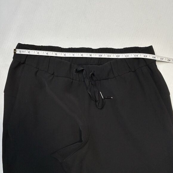 Lululemon On The Fly Crop Pants Womens 10 Black Woven 23" Ism Drawstring Pockets - Picture 14 of 14